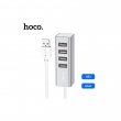 USB-концентратор, разветвитель HOCO HB1 4USB Line machine silver