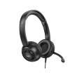 Наушники проводные накладные с микрофоном Hoco W112 Pure черный