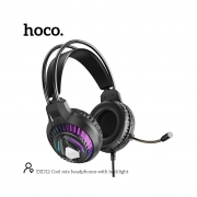 Проводные игровые наушники Hoco ESD12 Cool mix headphones черные