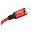 Кабель USB HOCO X14 Times speed, USB - Lightning, 1 метр, красно-черный 
