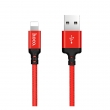 Кабель USB HOCO X14 Times speed, USB - Lightning, 1 метр, красно-черный 