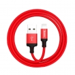Кабель USB HOCO X14 Times speed, USB - Lightning, 1 метр, красно-черный 