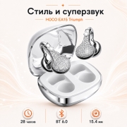Беспроводные наушники-клипсы HOCO EA15 Triumph с открытой посадкой серебристые