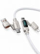 Кабель для зарядки 4 в 1 Hoco U152 Fortune, Type-C, USB-A, Lightning, с дисплеем