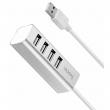 USB-концентратор, разветвитель HOCO HB1 4USB Line machine silver