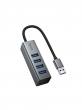 USB-концентратор HOCO HB1B (USB to USB3.0*4) metal gray