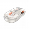 Мышь беспроводная Hoco GM35 двухрежимная 2.4G Bluetooth+USB прозрачная белая бесшумная
