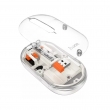 Мышь беспроводная Hoco GM35 двухрежимная 2.4G Bluetooth+USB прозрачная белая бесшумная