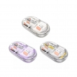 Мышь беспроводная Hoco GM35 двухрежимная 2.4G Bluetooth+USB прозрачная серая бесшумная