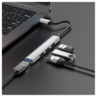 Хаб, разветвитель Hoco HB26 4 in 1 adapter(Type-C to USB3.0+USB2.0*3) silver