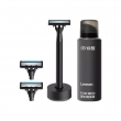 Xiaomi Набор для бритья Xiaomi Mijia Lemon Razor, нержавеющая сталь, 3 лезвия, с пеной, Original, H303-5, black