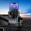 Автомобильный держатель Hoco HW3 с беспроводной зарядкой, 15W, черный 