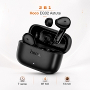 Беспроводные Bluetooth-наушники Hoco EQ32 Astute с микрофоном 2 в 1 черные