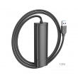 USB-концентратор Hoco HB41 Easy safety (USB-A to 4 × USB-A3.0) 1.2метра, черный