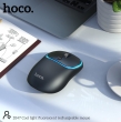 Мышь беспроводная двухдиапазонная Hoco DI47 Cool Light Fluorescent Rechargeable черная 