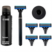 Набор для бритья Neowak Lemon Razor H600-8, пена, 4 кассеты, подставка
