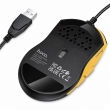 Проводная игровая мышь Hoco GM51 USB-A с RGB-подсветкой черно-желтая