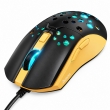 Проводная игровая мышь Hoco GM51 USB-A с RGB-подсветкой черно-желтая