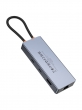 Хаб Hoco HB52 Wow 8-IN-1 multi function converter (HDTV+RJ45+SD/TF+PD+Type-C3.0+USB3.0*2) серый