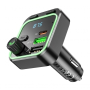 FM-трансмиттер с зарядкой Borofone BC53 Highway PD20W+QC3.0 черный
