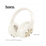 Беспроводные полноразмерные наушники Hoco W54 Young ANC milky white