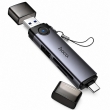 Картридер Hoco HB56 Victory 2 в 1 SD TF USB Type-C для карты памяти