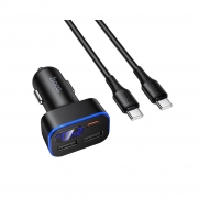 Автомобильное зарядное устройство HOCO Z63A Barry 42W (1C2A) черное