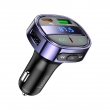 FM - трансмиттер HOCO E70, USB+Type-C, 30 Вт, черный, QC3.0, PD