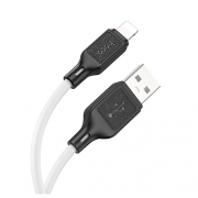 Hoco X90 Cool silicone charging data cable for ip White		