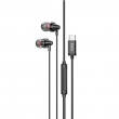 Наушники Hoco M90 Delight Type-C wired digital earphone with microphone black