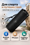 Портативная колонка BOROFONE BR100 Joy Sports Bluetooth 6.0, 10 Вт, TWS, черная