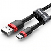Кабель Baseus Cafule USB Tupe-C red+black 1m