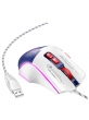 Проводная игровая мышь Hoco GM31 Overlord USB-A с RGB-подсветкой черно-желтая
