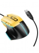 Проводная игровая мышь Hoco GM31 Overlord USB-A с RGB-подсветкой сине-белая