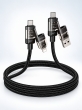 Кабель для зарядки 4 в 1 Hoco U151 Goldsmith USB-A/Type-C - Lightning/Type-C серый